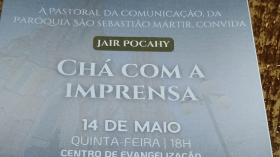 Estive presente  cha com Imprensa
